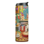 Bull Terrier Holiday Baking: Festliche Weihnachten Thermosbecher (Nach links gedreht)