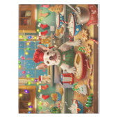 Bull Terrier Holiday Baking: Festliche Weihnachten Tischdecke (Vorderseite)
