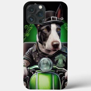 Bull Terrier Hund fährt Fahrrad St. Patrick's Day Case-Mate iPhone Hülle