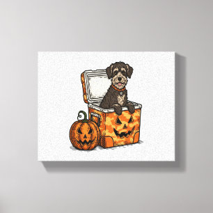 Bull Terrier Hund Halloween Leinwanddruck