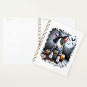Bull Terrier Hund Halloween Planer (Anzeige)