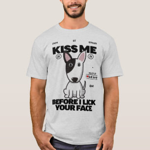 Bull Terrier Hund küsst mich Men's T-Shirt