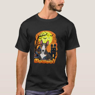 Bull Terrier Hund mit Pumpkins Funny Beängstigend  T-Shirt