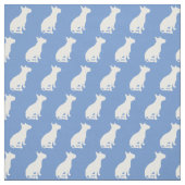 Bull Terrier Hund Silhouette Pet Light Blue Stoff (Muster)