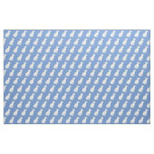 Bull Terrier Hund Silhouette Pet Light Blue Stoff (Fat Quarter (45,7 x 55,9 cm))