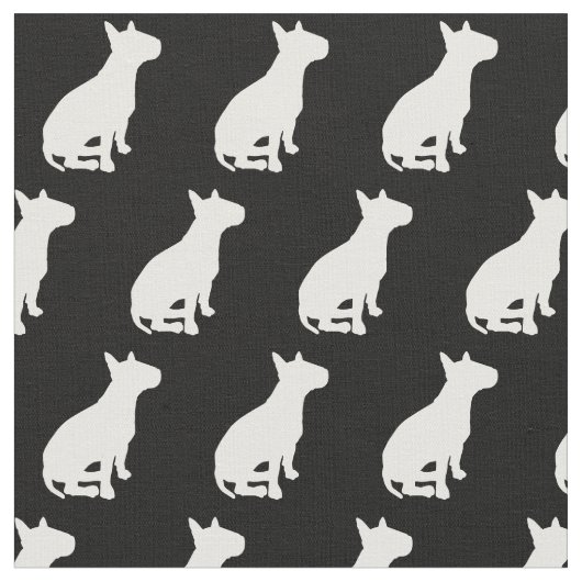 Bull Terrier Hund Silhouette Stoff (Nahaufnahme)