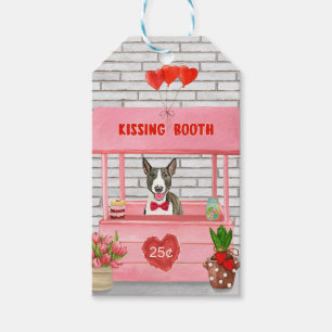 Bull Terrier Hund Valentinstag Küssstand Geschenkanhänger