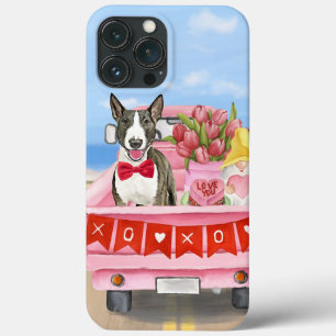 Bull Terrier Hund Valentinstag Lastwagen Herzen Case-Mate iPhone Hülle