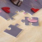 Bull Terrier Hund Valentinstag Puzzle (Seite)