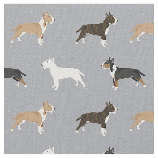 Bull Terrier Hunde Hunde graue Hunde Stoff (Nahaufnahme)