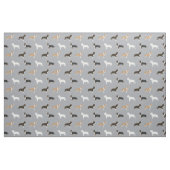 Bull Terrier Hunde Hunde graue Hunde Stoff (Fat Quarter (45,7 x 55,9 cm))