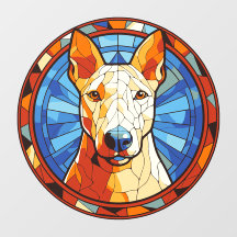 Bull Terrier Hunde Imitate aus festem Glas