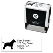 Bull Terrier Hunde Silhouette Rücksendeadresse Permastempel (Beispiel)