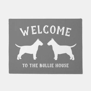 Bull Terrier Hunde Silhouetten nach Maß Fußmatte