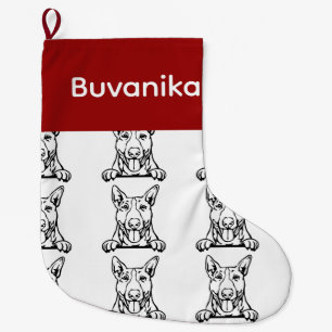 Bull Terrier Hundsocken Maßgeschneiderte Hundesock Großer Weihnachtsstrumpf