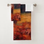 Bull Terrier im Herbst Leaves Fall Inspiriert Badhandtuch Set (Insitu)