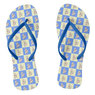 Bull Terrier Karierte Flip Flops Badesandalen