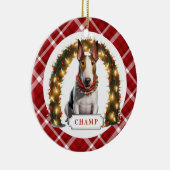 Bull Terrier Keramik Circle Ornament (Rechts)