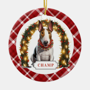 Bull Terrier Keramik Circle Ornament