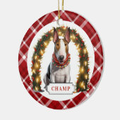 Bull Terrier Keramik Circle Ornament (Links)