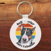 Bull Terrier komischer Zitat-Schlüsselanhänger Schlüsselanhänger (Vorderseite)