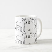 Bull Terrier Künstlerisch Coffee Tasse (VorderseiteRechts)