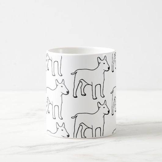 Bull Terrier Künstlerisch Coffee Tasse (Mittel)