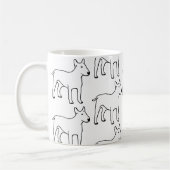 Bull Terrier Künstlerisch Coffee Tasse (Links)