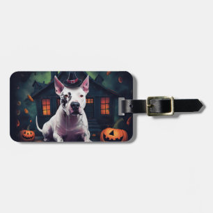 Bull Terrier Kürbisse Halloween Gruselig Gepäckanhänger