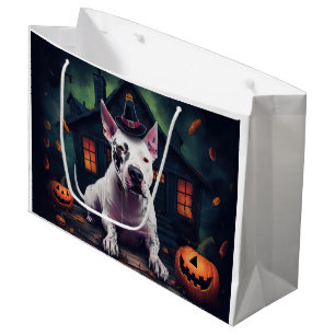 Bull Terrier Kürbisse Halloween Gruselig Große Geschenktüte