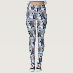 Bull Terrier Lass es schneien Weihnachten  Leggings