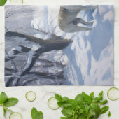 Bull Terrier Lass es Weihnachten schnee Geschirrtuch (Gefaltet)