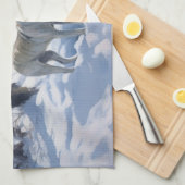 Bull Terrier Lass es Weihnachten schnee Geschirrtuch (Viertel Falte)