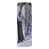 Bull Terrier Lass es Weihnachten schnee Thermosbecher (Rückseite)