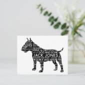 Bull Terrier London Slang Cockney Postkarte (Stehend Vorderseite)