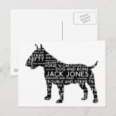 Bull Terrier London Slang Cockney Postkarte (Vorne/Hinten)