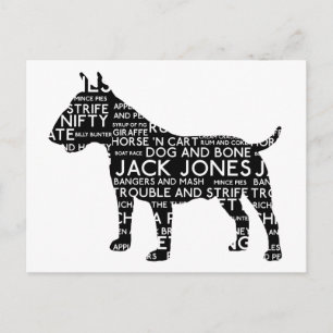 Bull Terrier London Slang Cockney Postkarte