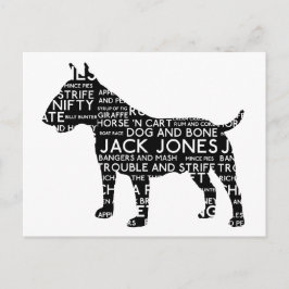 Bull Terrier London Slang Cockney Postkarte