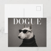 Bull Terrier Luxus-Mode-Editorial Postkarte (Vorne/Hinten)