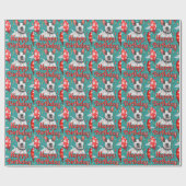 Bull Terrier mit Balloons Geschenkpapier (Flach)