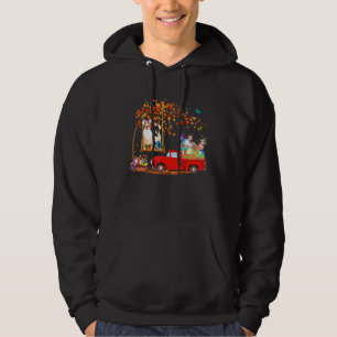 Bull Terrier mit sonniger Ohrroter Lkw mit Eiern Hoodie