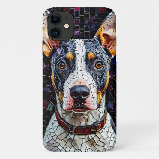 Bull Terrier Mosaik Art Case-Mate iPhone Hülle (Rückseite)