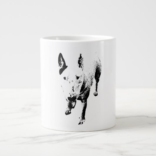 Bull Terrier Mug – Gritty Ink Style Jumbo-Tasse (Vorderseite)