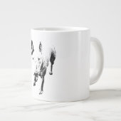 Bull Terrier Mug – Gritty Ink Style Jumbo-Tasse (Vorderseite Rechts)