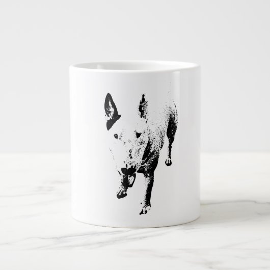 Bull Terrier Mug – Gritty Ink Style Jumbo-Tasse (Vorderseite)