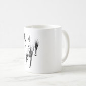 Bull Terrier Mug – Gritty Ink Style Kaffeetasse (VorderseiteRechts)