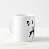 Bull Terrier Mug – Gritty Ink Style Kaffeetasse (Vorderseite Links)