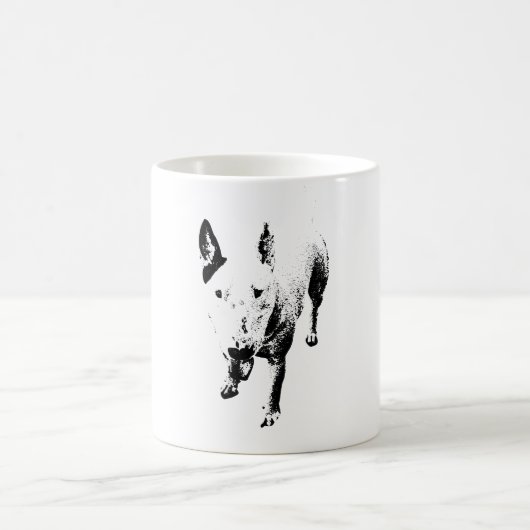 Bull Terrier Mug – Gritty Ink Style Kaffeetasse (Mittel)