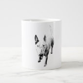 Bull Terrier Mug – Soulful Grit, Front and Center Jumbo-Tasse (Vorderseite)