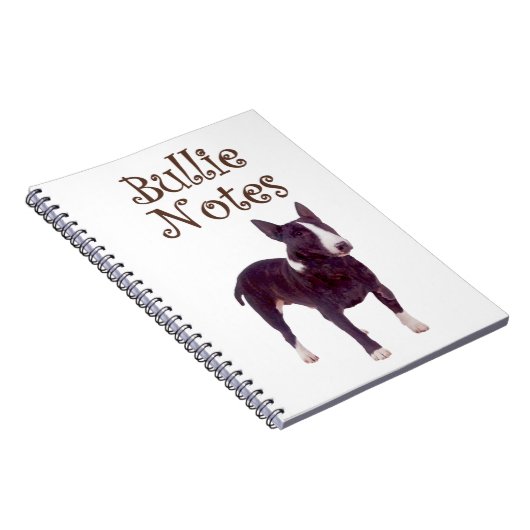 Bull Terrier Notebook Notizblock (Rechte Seite)